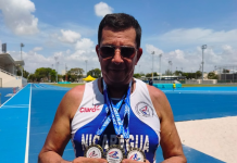Pedro Nolasco Montenegro conquista tres medallas de oro en el Internacional de Atletismo Máster de República Dominicana